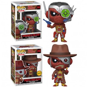 Funko pop estrellas del rock iron maiden eddie somewhere in time eddie con opcion chase efecto metalico 57607