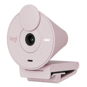 Webcam logitech brio 300 rosado full hd - usb tipo c