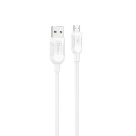 Cable qcharx athens usb a micro 3a - 1 m - pvc blanco
