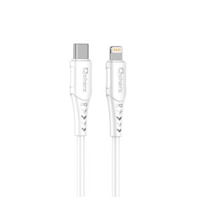 Cable qcharx sofia tipo c a lightning 3a 20w - 1 m - pvc blanco
