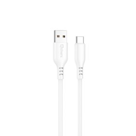 Cable qcharx tokyo usb a tipo c 3a - 1 m - silicona blanco tacto suave