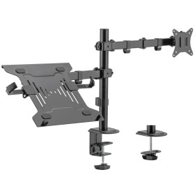 Soporte de escritorio ewent ew1519 para monitor hasta 34 pulgadas y portatil hasta 15.6 pulgadas carga maxima 9kg
