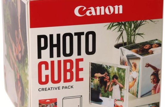 Papel canon pp - 201 5x5 pulgadas (40 hojas) + marco fotos xlboom acrílico 13x13cm + photo cube white - creative pack last - orange