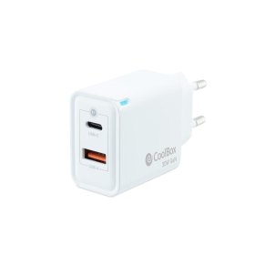 Cargador usb de pared coolbox 30w usb tipo a - usb tipo c