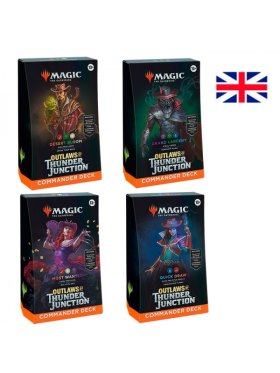 Juego de cartas magic the gathering outlaws of thunder junction mazos de commander caja inglés 1 unidad aleatoria