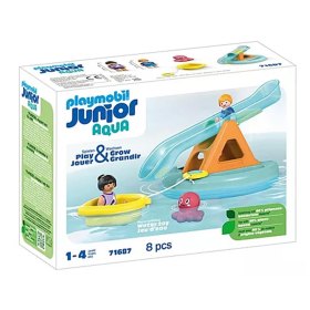 Playmobil junior aqua: isla de baño con tobogán