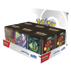 Juego de cartas pokemon tcg stacking tins (q1 2025) 1 unidad aleatoria español