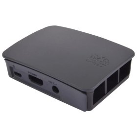 Carcasa raspberry pi 3 negra y gris