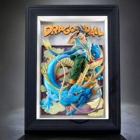 Son goku and dragon cuadro 3d 275 cm dragon ball tamashii art