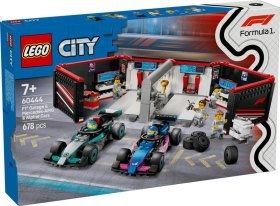 Lego city formula 1 garaje con coche mercedes - amg y alpine