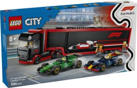 Lego city formula 1 camión con coches de f1 rb20 y amr24