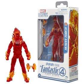 Figura hasbro marvel legends series los 4 fantasticos: primeros pasos antorcha humana