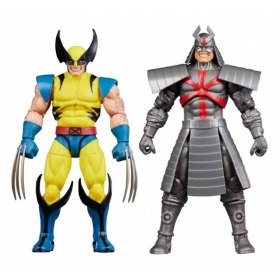 Pack 2 figuras hasbro marvel legends gamerverse wolverine vs silver samurai