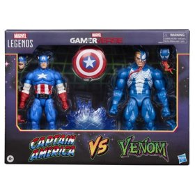 Pack 2 figuras hasbro marvel legends gamerverse captain america vs venom