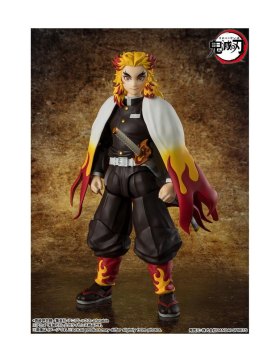 Kyojuro rengoku figura 15 cm demon slayer: kimetsu no yaiba sh figuarts