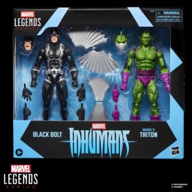 Pack 2 figuras hasbro marvel legends series black bolt & marvel's triton