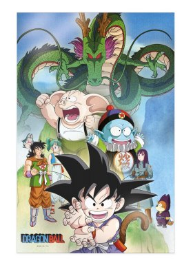Poster 3d 38x58cm shenron and heroes dragon ball
