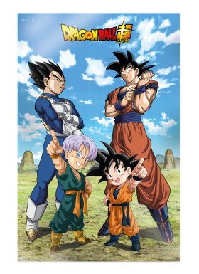 Poster 3d 58x38cm battle of gods goku vegeta family dragon ball super